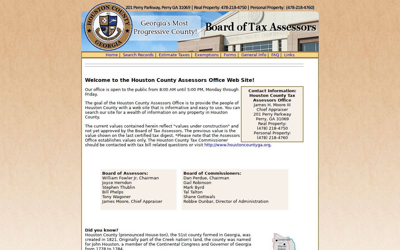 Perry people search using the Houston County property records portal